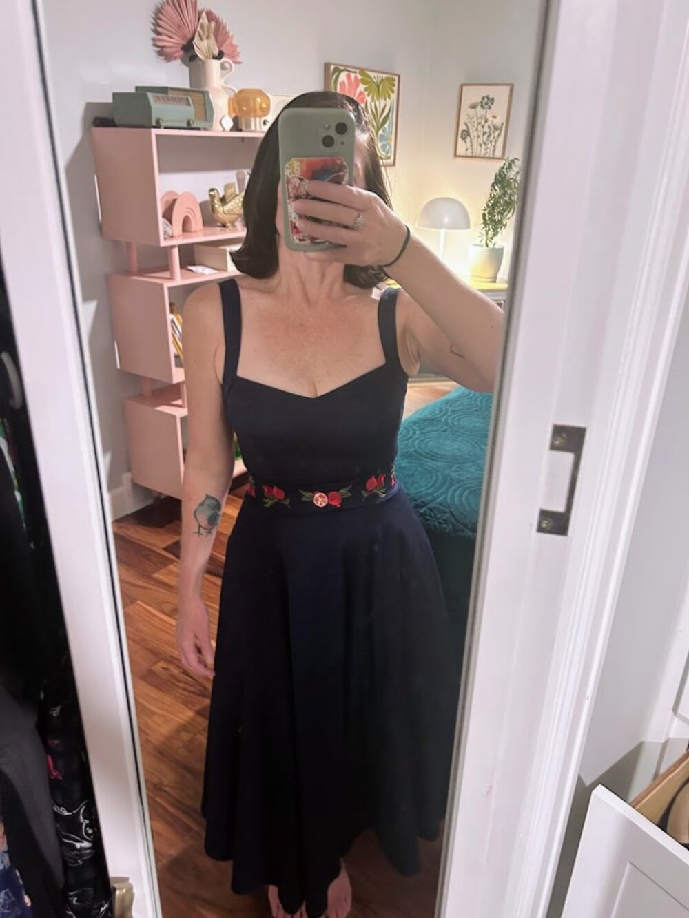 ModCloth x Collectif Laureen Pomegranate Swing Dress